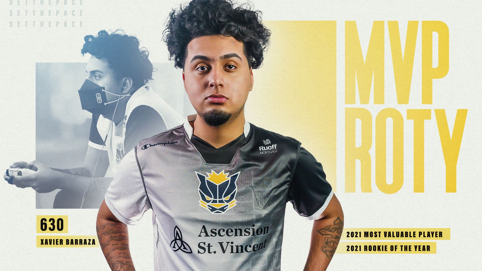 Pacers Gaming MVP and Rookie of the Year graphic